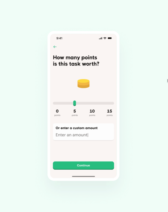 Animated Dangle reward interaction with playful motion feedback