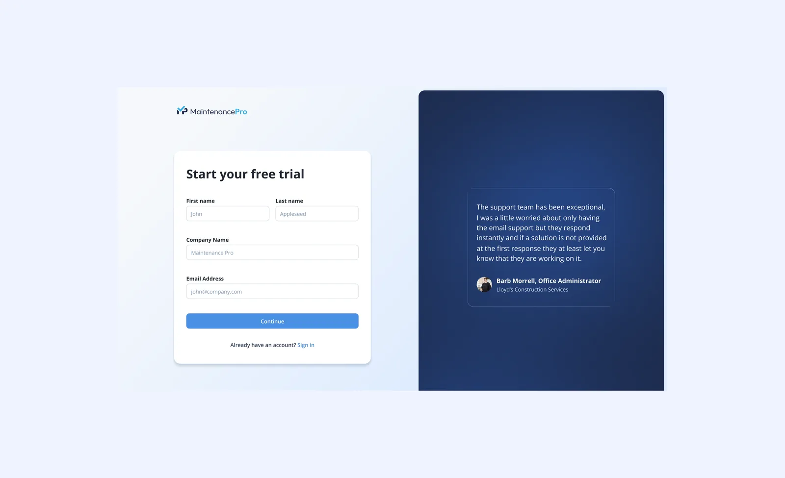 Maintenance Pro work orders view after the redesign
