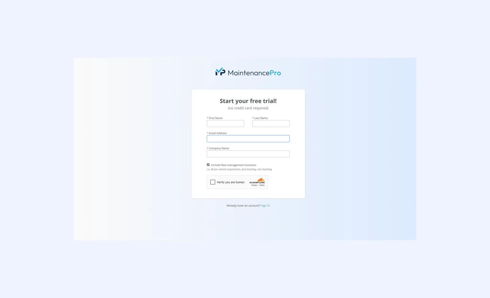 Maintenance Pro work orders view before the redesign