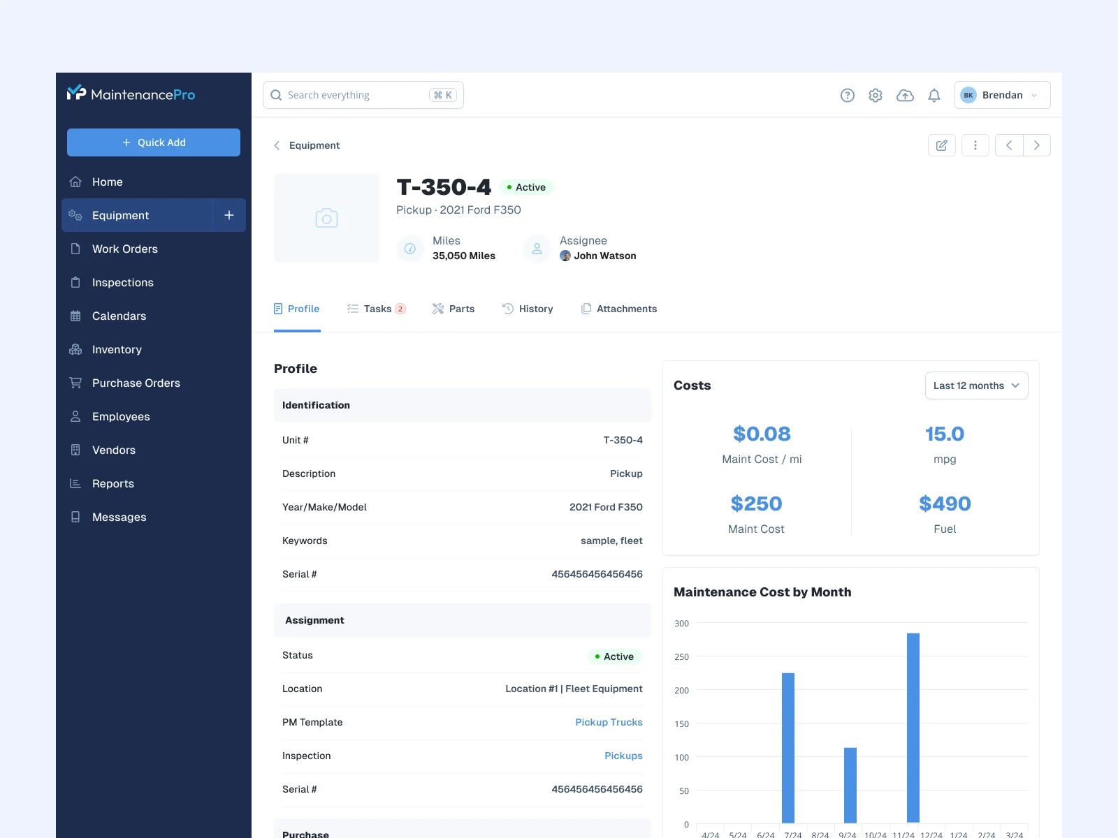 Refined Maintenance Pro data tables and list views with improved readability