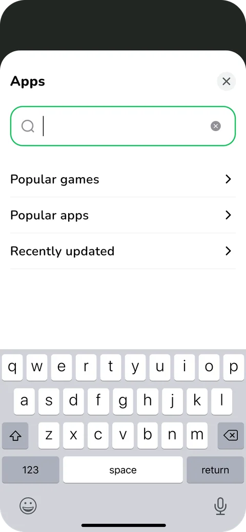 Screenable app search and review screen 1