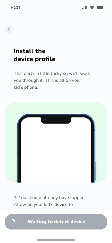 Animated Screenable device profile installation walkthrough
