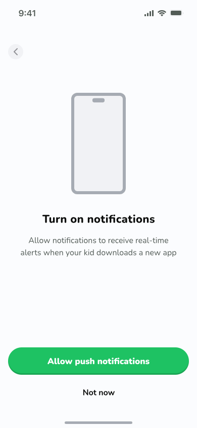 Animated Screenable turn-on-notifications permission screen