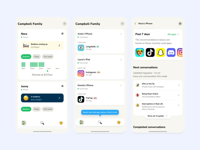 Project management UI mockup